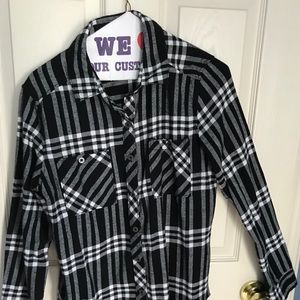 Black and white LA Hearts Flannel